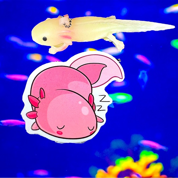 ZzzzzAlotl Axolotl Crazy Trending WaterProof Single Decor Accent Sticker - Picture 1 of 5